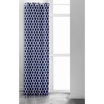 Rideau  illets Santorin, Bleu, Gamme Cyclades, 140 x 240 cm, 100% Coton, Prt  poser